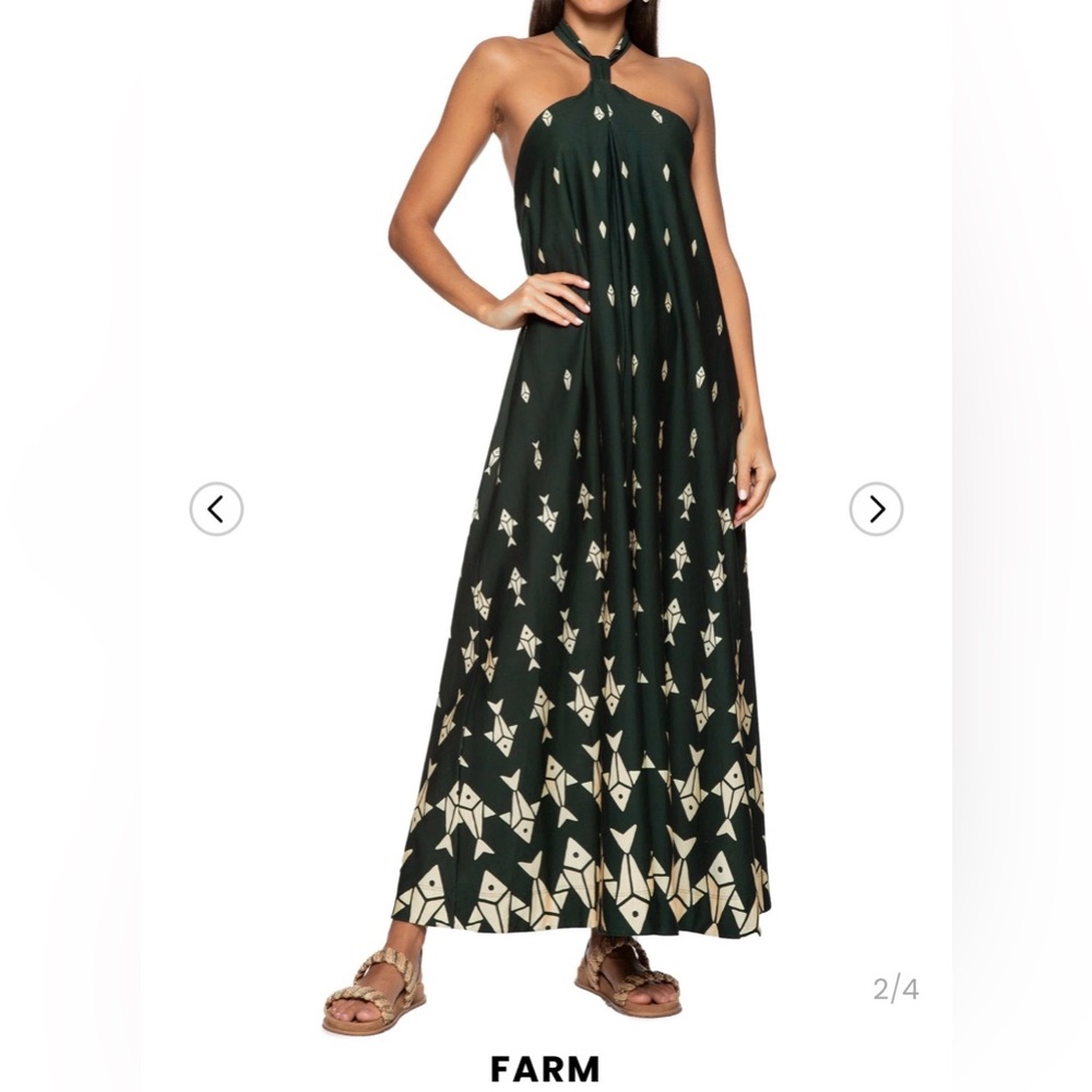 Elegant Green and Cream fish Jumpsuit